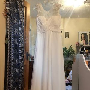 Elegant Lace and Tulle Mori Lee Bridesmaid Dress